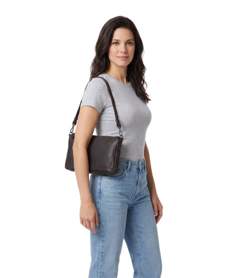 The Chesterfield Brand Wax Pull Up Cow Orinoco Schultertasche brown