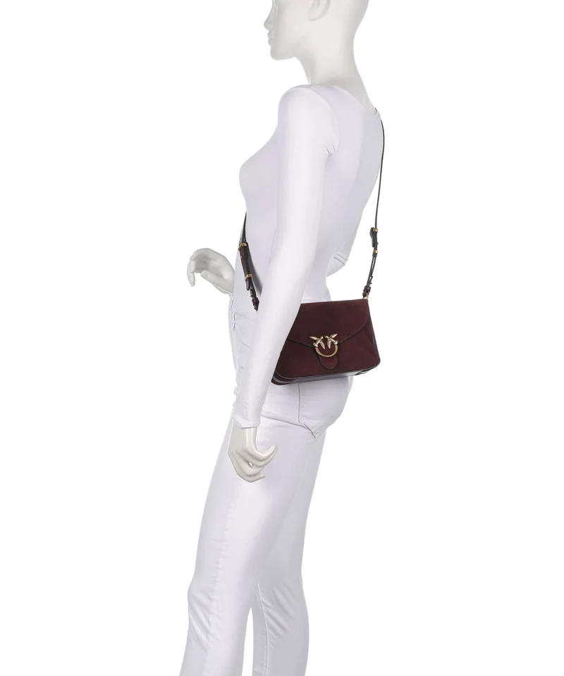 Pinko Love Mini Umhängetasche burgundy/gold