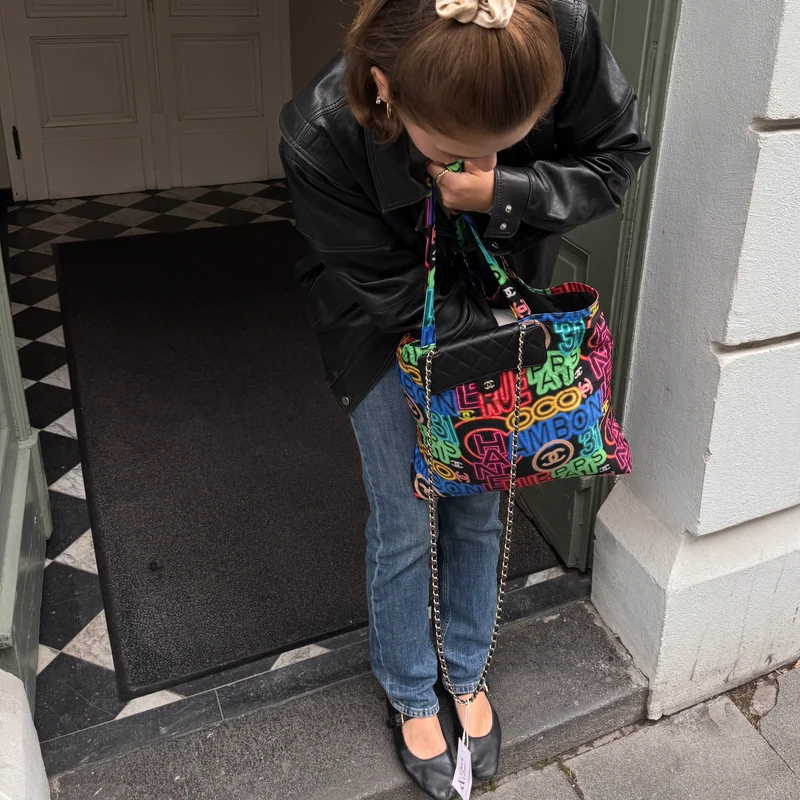 Faltbare Tote Bag mit Flap Bag