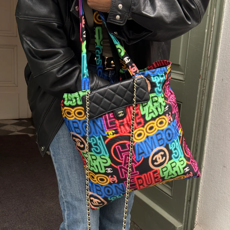 Faltbare Tote Bag mit Flap Bag