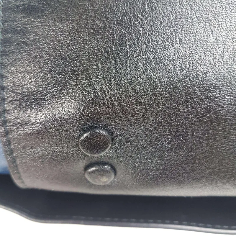 Chloe Blue/Black Leather Medium Alice Satchel Bag