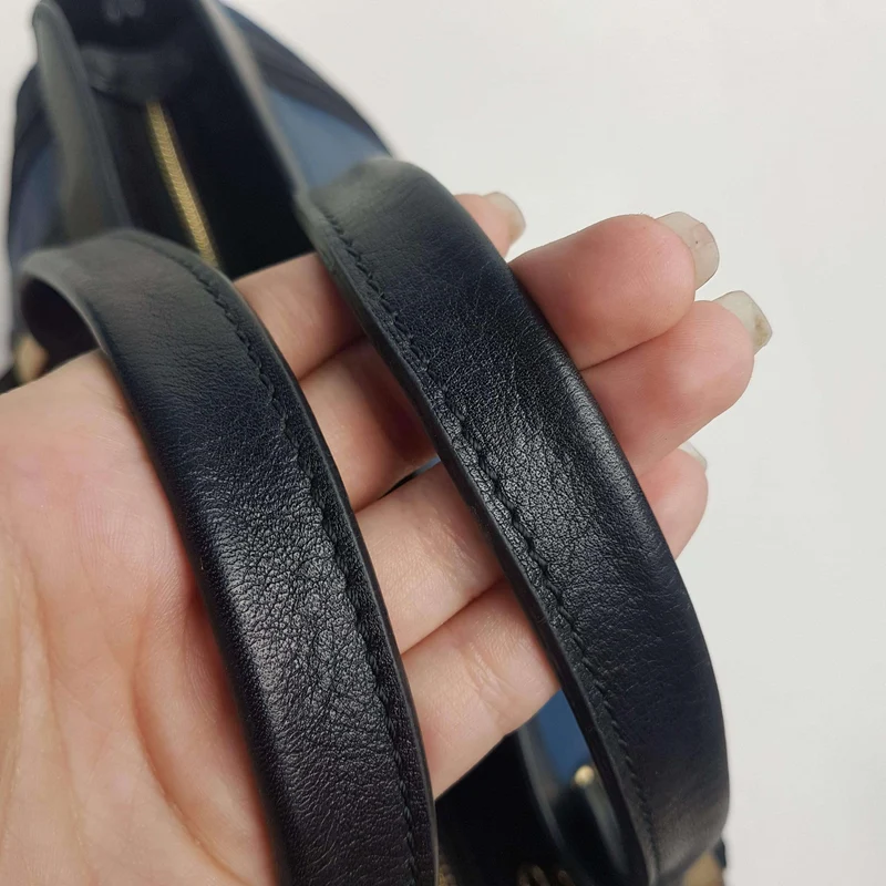 Chloe Blue/Black Leather Medium Alice Satchel Bag