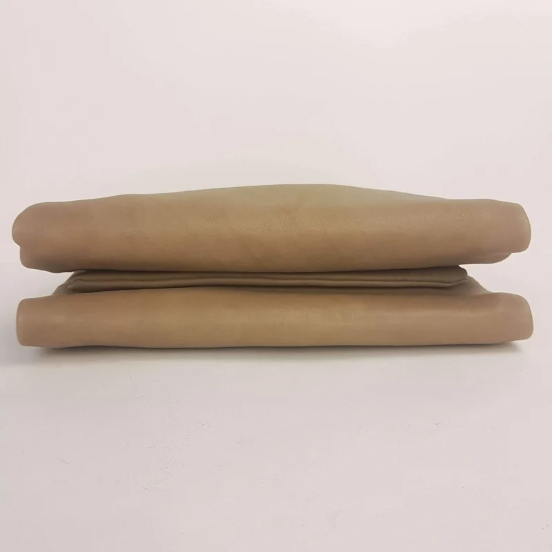 Iceberg Beige Leather Handbag with Chamois parts