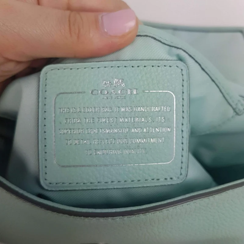 Coach Crosstown Crossbody Bag In Pebble Leather Light Green