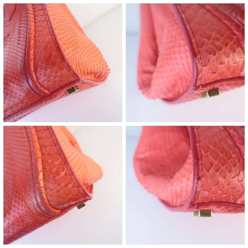 Celine Orange Python Medium Phantom Luggage Tote Bag