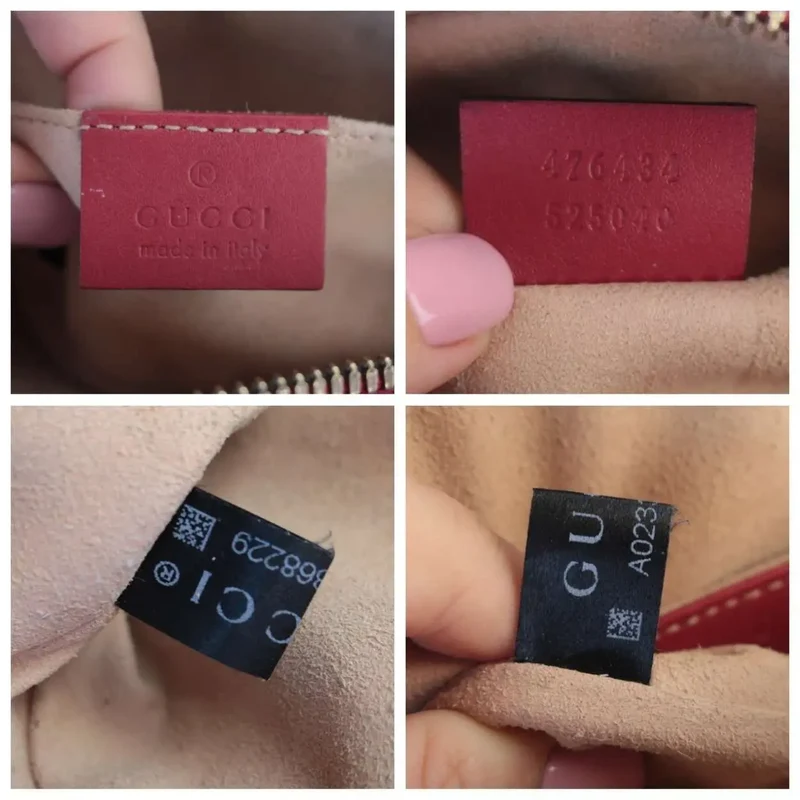 Gucci Red Quilted Leather GG Marmont Waist Belt Bag