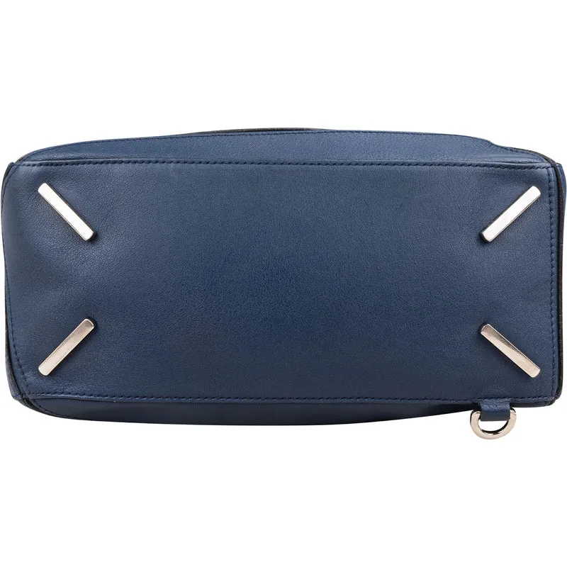 Loewe Blue Grained Calfskin Puzzle Crossbody Handbag