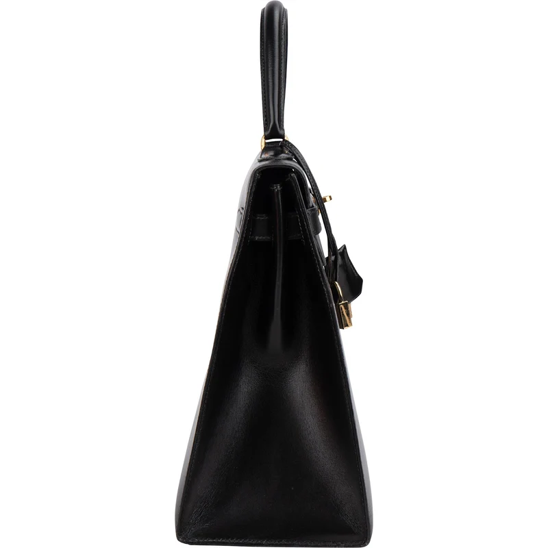 Hermès Noir Boxcalf Kelly 35 Sellier Handbag