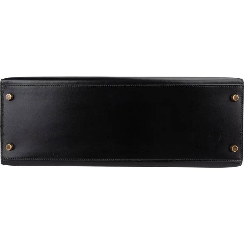 Hermès Noir Boxcalf Kelly 35 Sellier Handbag