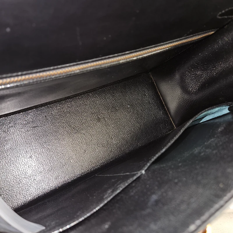 Hermès Noir Boxcalf Kelly 35 Sellier Handbag