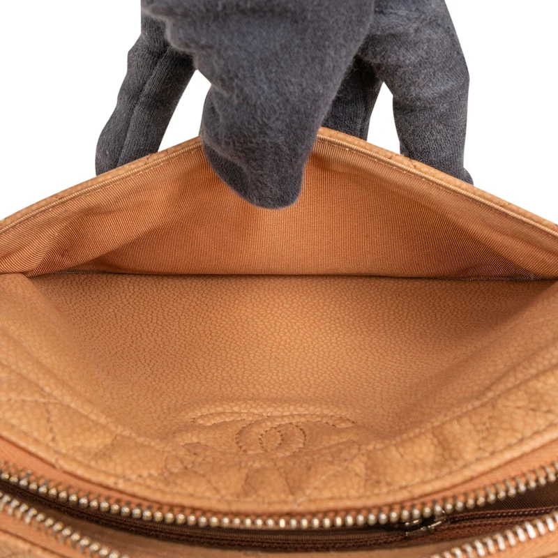 Chanel Quilted Caviar Leather Tassel Camera Crossbody Bag
