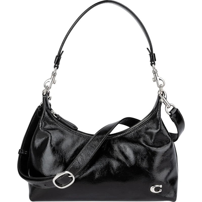 Coach Black Patent Leather Juliet Shoulder Crossbody Bag