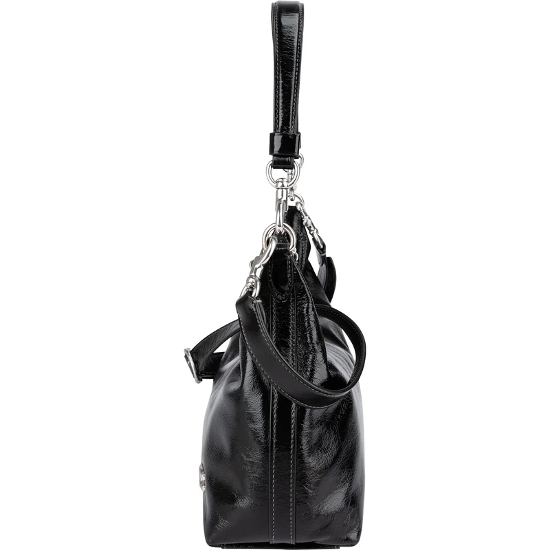 Coach Black Patent Leather Juliet Shoulder Crossbody Bag