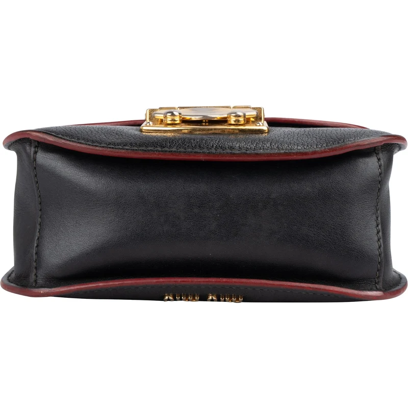 Miu Miu Grained Leather Club Flap Crossbody Bag