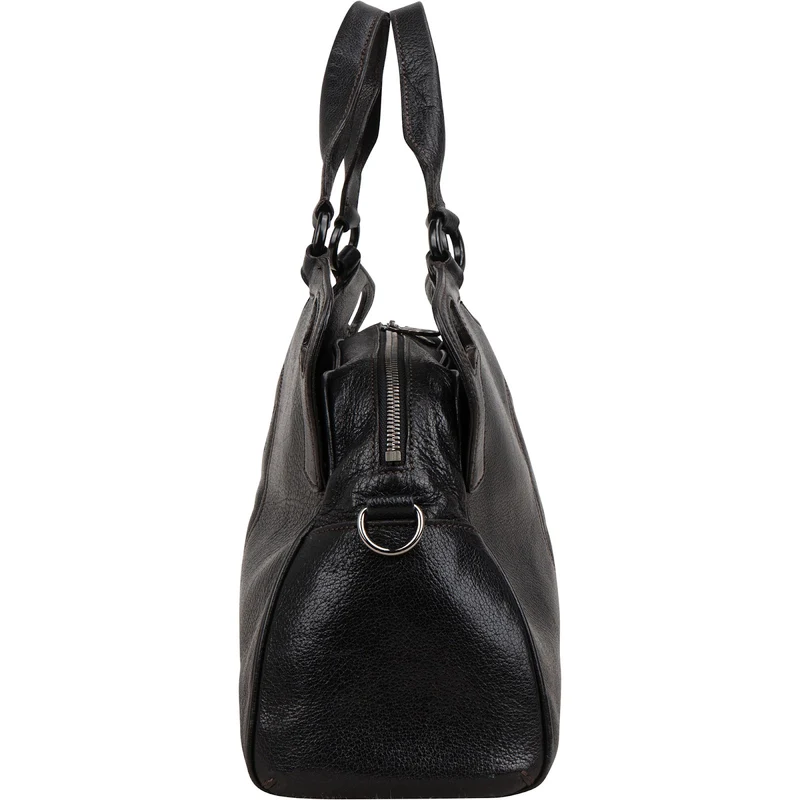 Cartier Black Grained Leather Marcello de Cartier Handbag