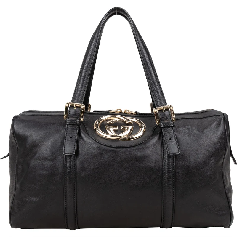 Gucci Leather Britt Boston Bag Handbag