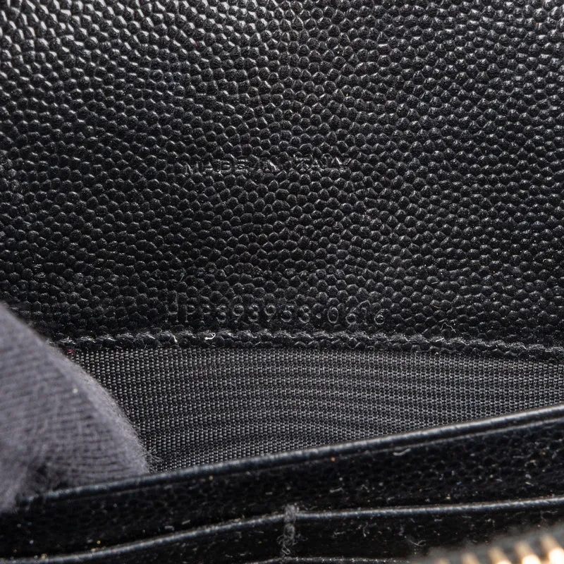 Saint Laurent Grain De Poudre Monogram Wallet On Chain Crossbody Bag
