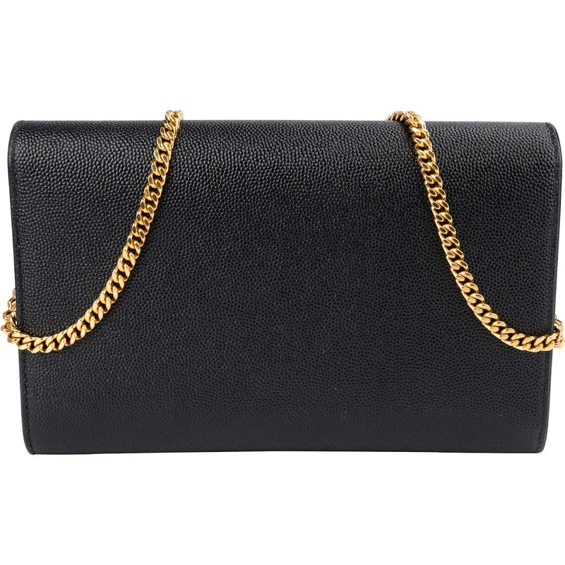 Saint Laurent Grain De Poudre Uptown Wallet On Chain Crossbody Bag