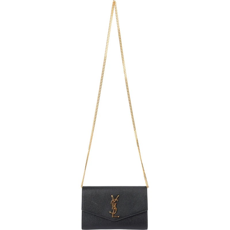 Saint Laurent Grain De Poudre Uptown Wallet On Chain Crossbody Bag