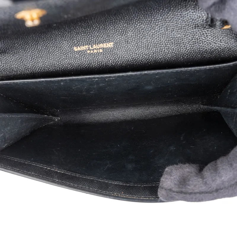 Saint Laurent Grain De Poudre Uptown Wallet On Chain Crossbody Bag