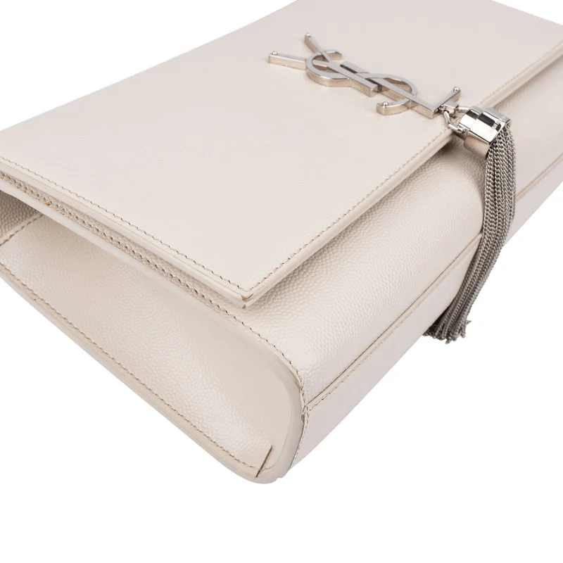 Saint Laurent Grained Leather Kate Tassel Chain Crossbody Bag
