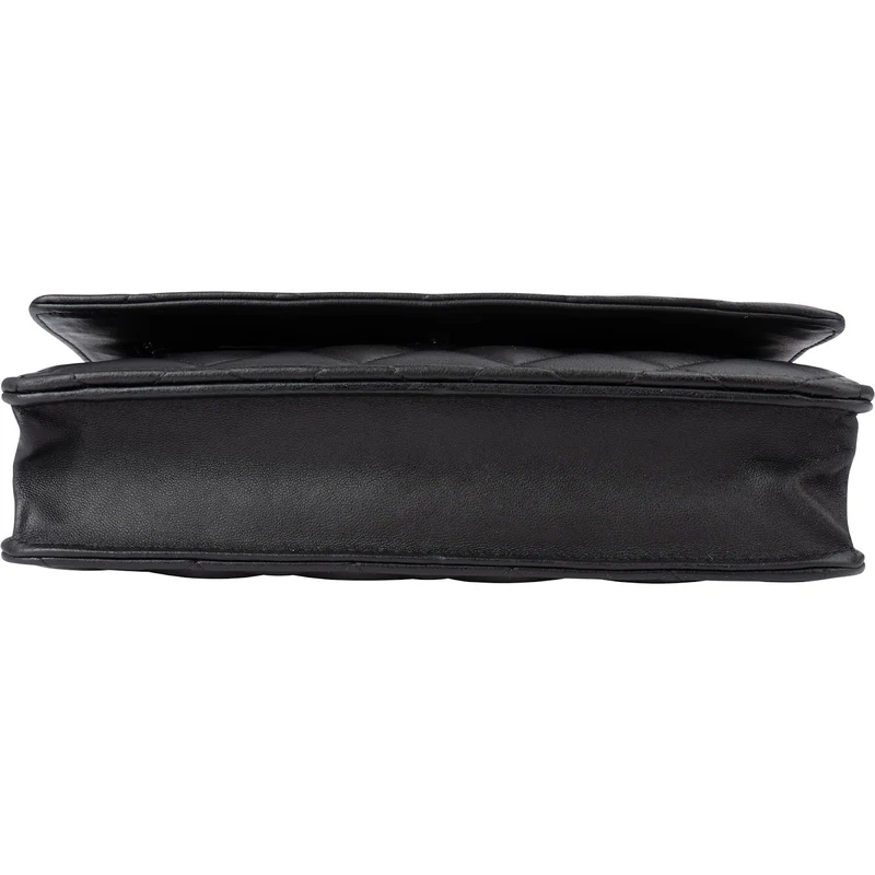Chanel Quilted Lambskin Palladium Wallet On Chain Crossbody Bag