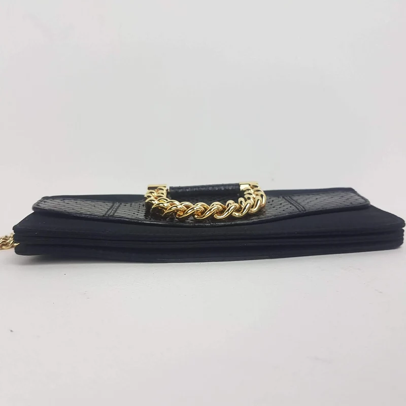 Dolce Gabbana Vintage Satin Snakeskin Crossbody Bag