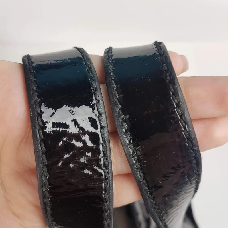 YSL Downtown Croc Embossed Patent Leather Bag