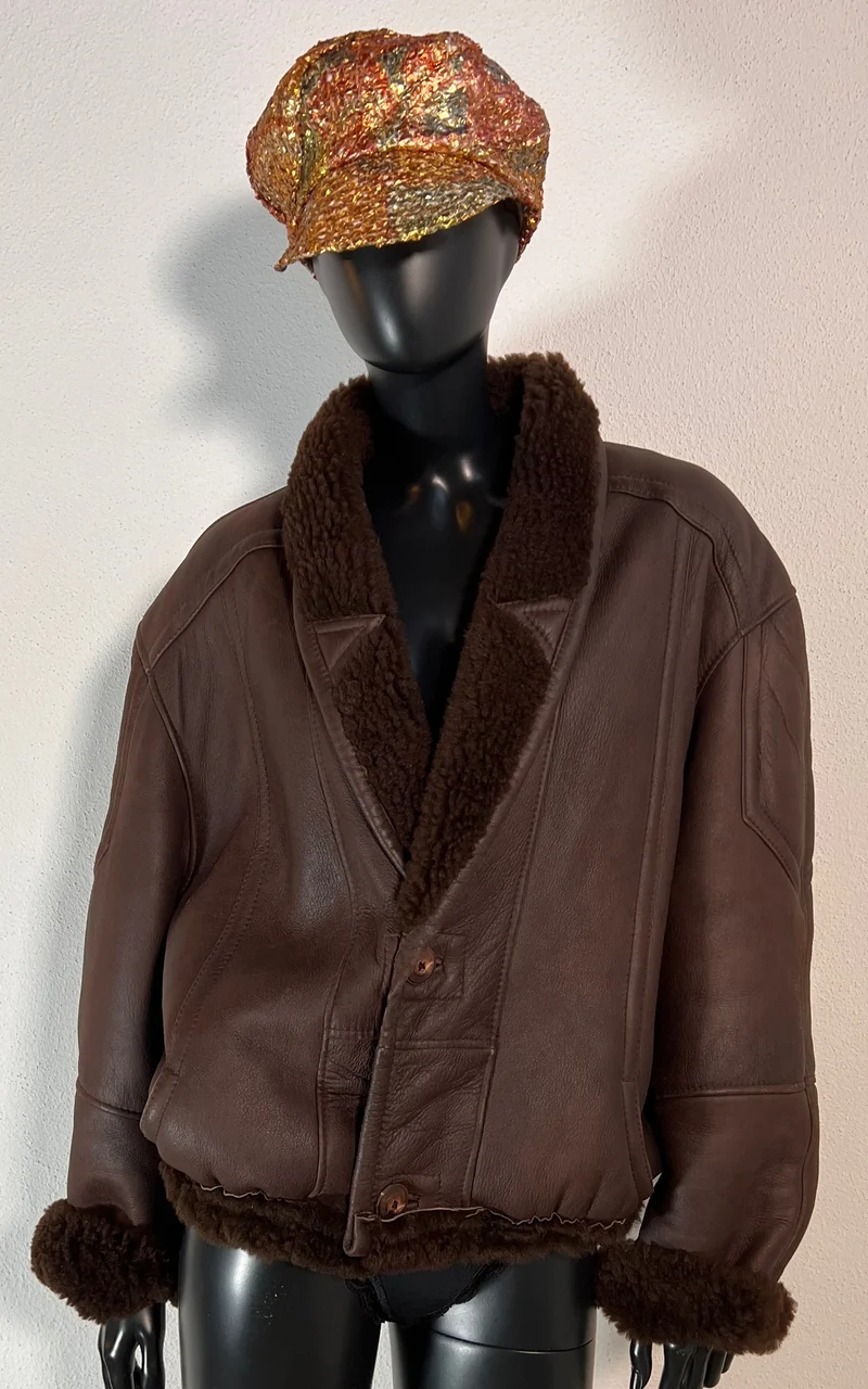 Vintage Reworked Cropped Shearling Jacket