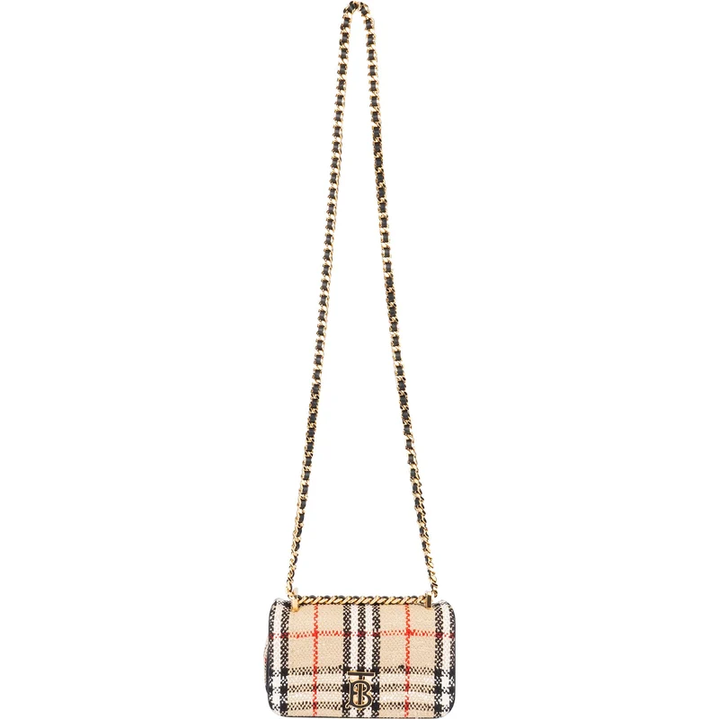 Burberry Tweed Check Lola Small Bouclé TB Crossbody Bag