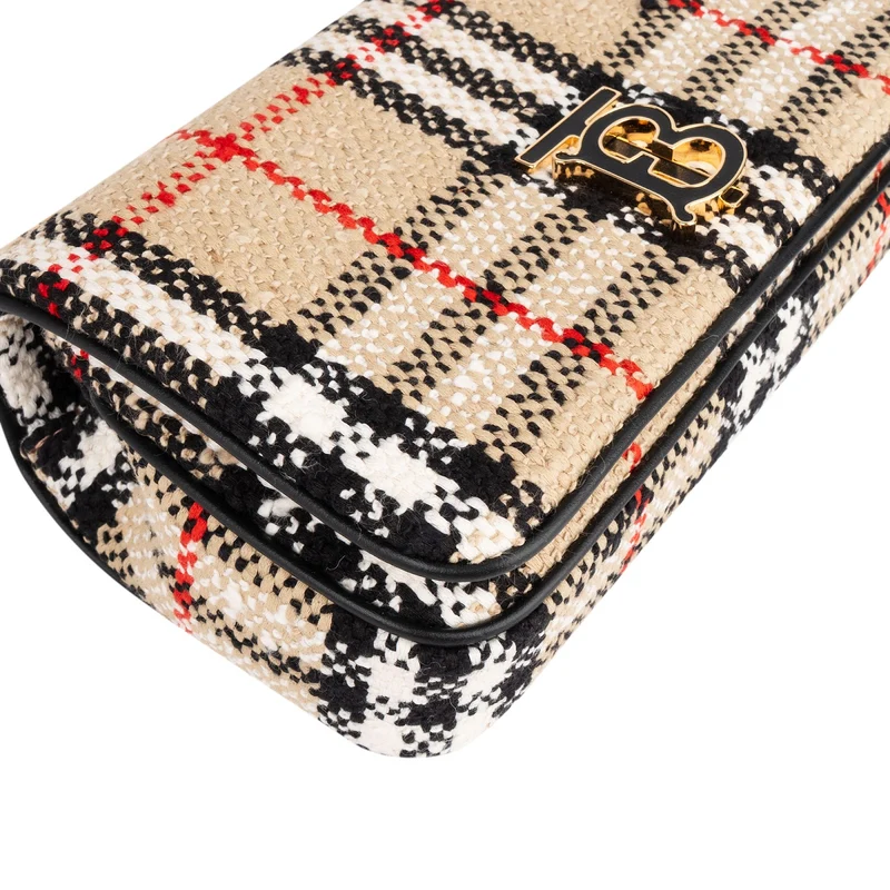 Burberry Tweed Check Lola Small Bouclé TB Crossbody Bag