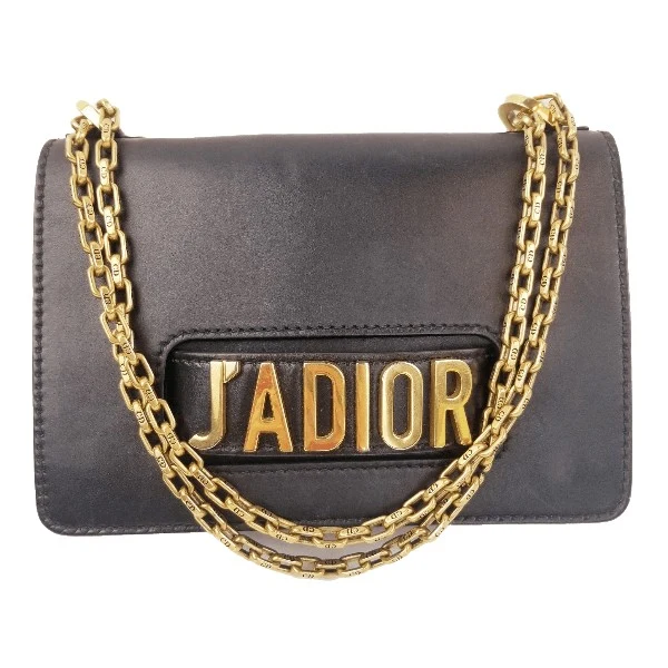 Christian Dior Black Leather J'ADIOR Chain Flap Bag