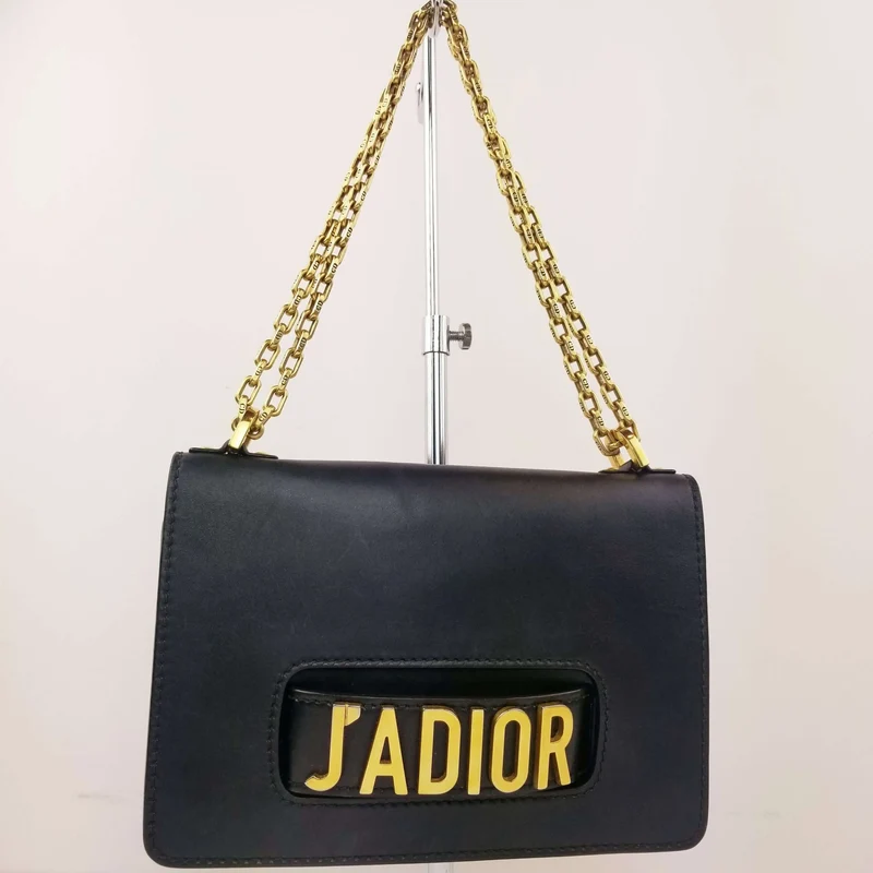 Christian Dior Black Leather J'ADIOR Chain Flap Bag