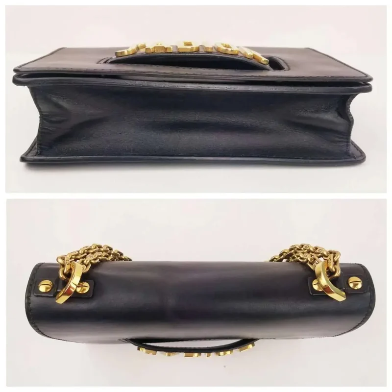 Christian Dior Black Leather J'ADIOR Chain Flap Bag