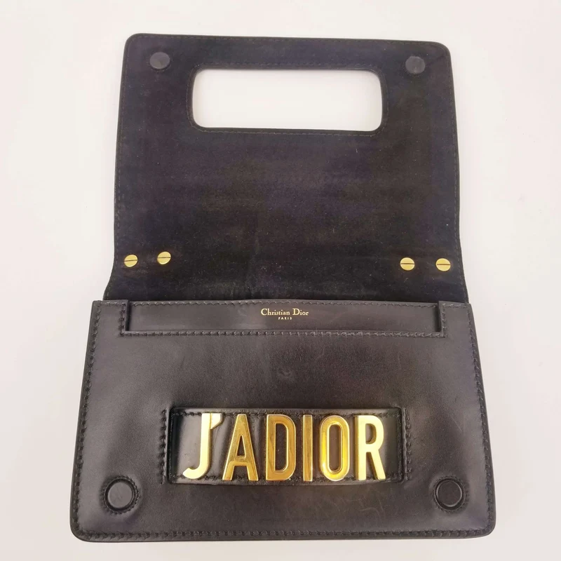 Christian Dior Black Leather J'ADIOR Chain Flap Bag