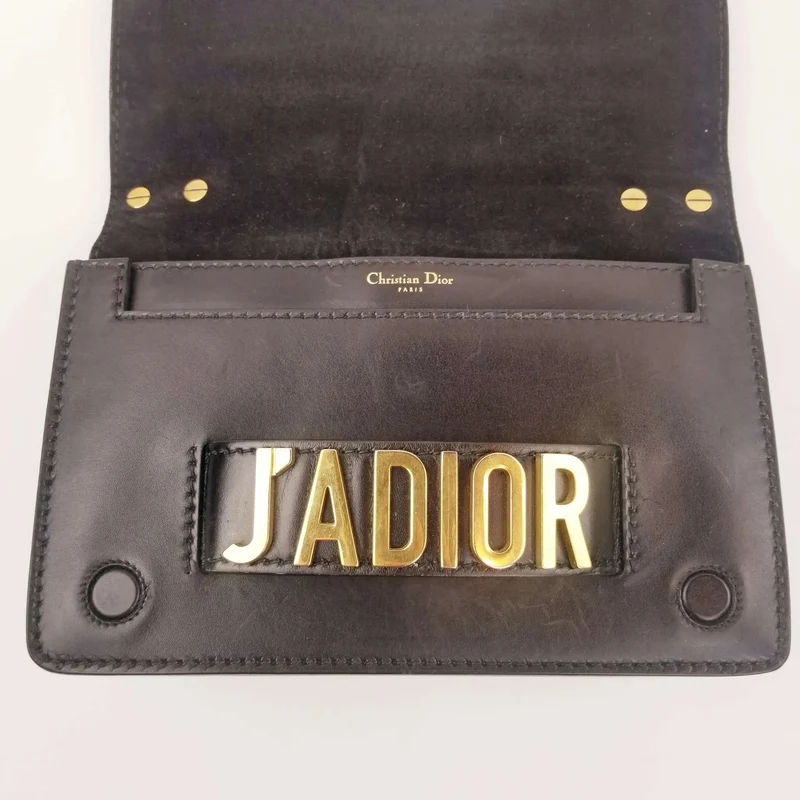 Christian Dior Black Leather J'ADIOR Chain Flap Bag
