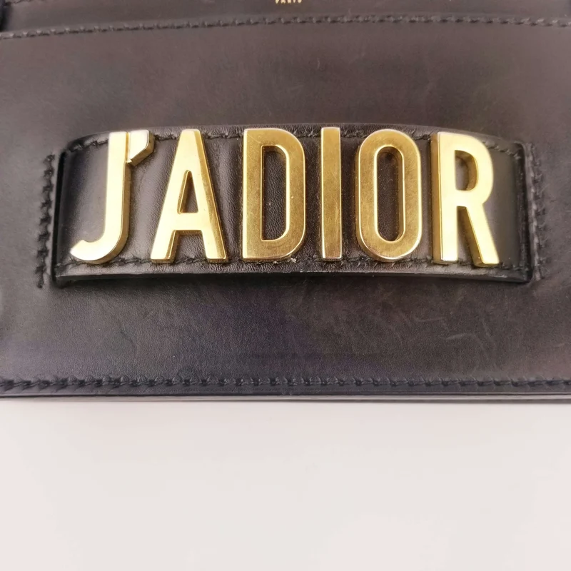 Christian Dior Black Leather J'ADIOR Chain Flap Bag
