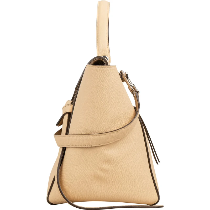 Celine Beige Grained Calfskin Belt Handbag