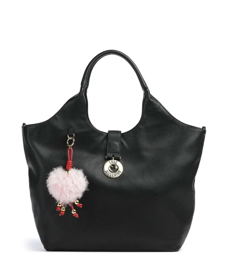Love Moschino Bouncing Heart Shopper nero