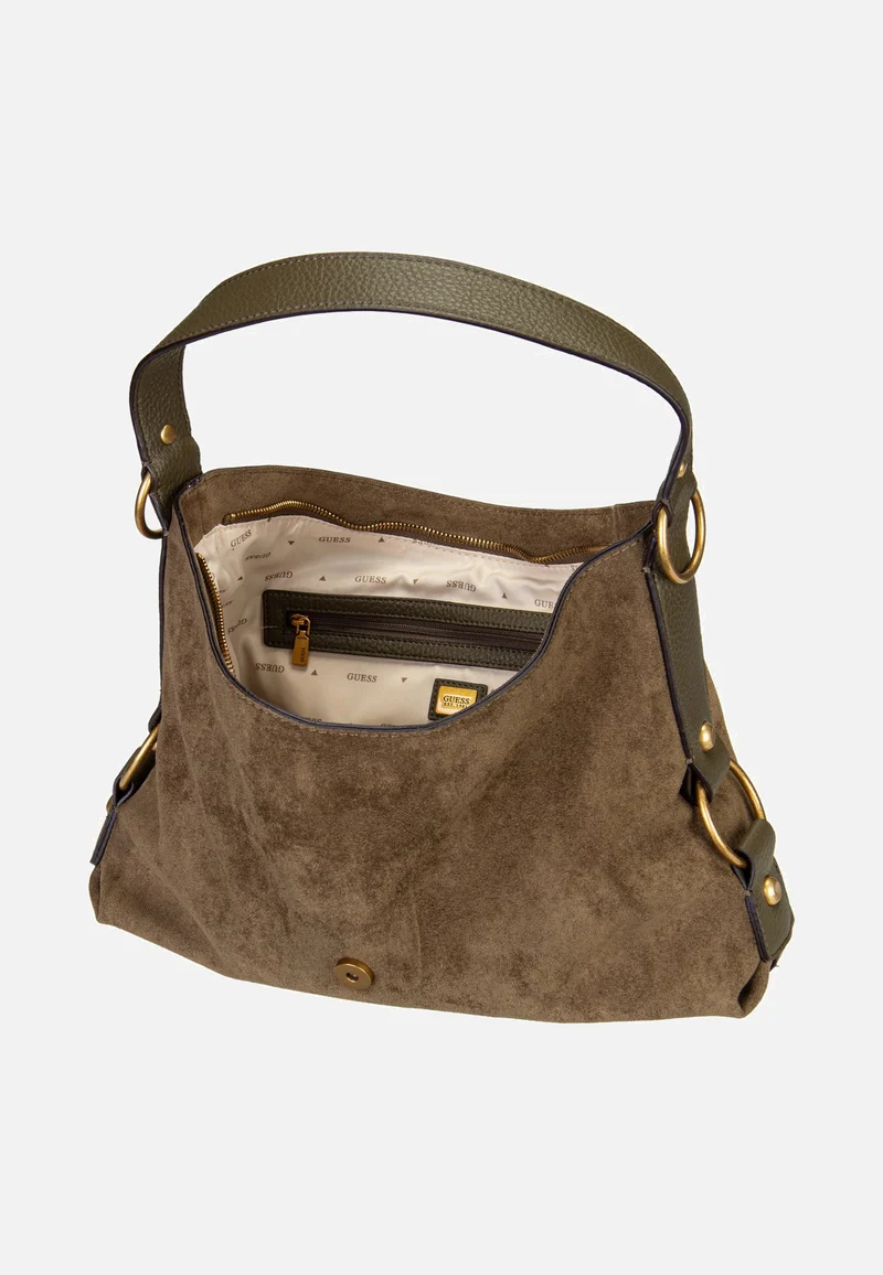 Camden Shoulder Suede 8180 Olive - Schultertasche