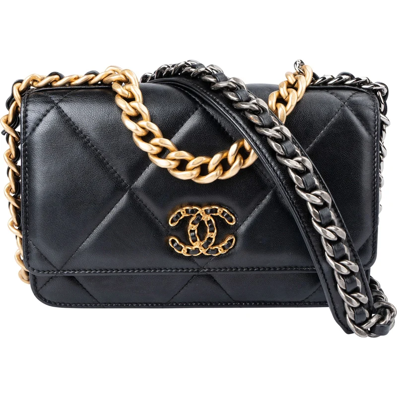 Chanel 19 Quilted Lambskin Chanel Wallet On Chain Crossbody Bag
