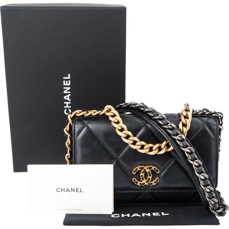 Chanel 19 Quilted Lambskin Chanel Wallet On Chain Crossbody Bag
