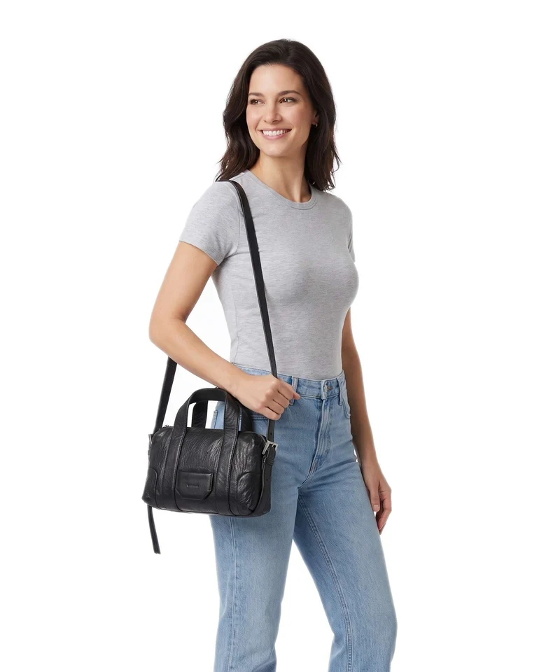 AllSaints Ares Compact Umhängetasche black/silver