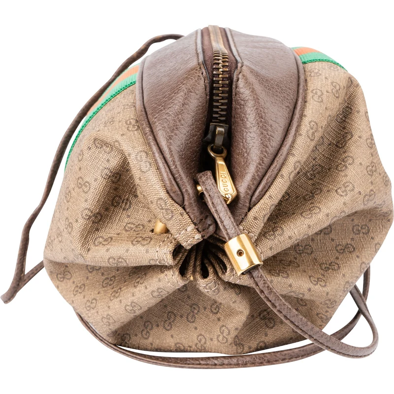 Gucci Monogram GG Supreme Canvas Butterfly Web Crossbody Bag