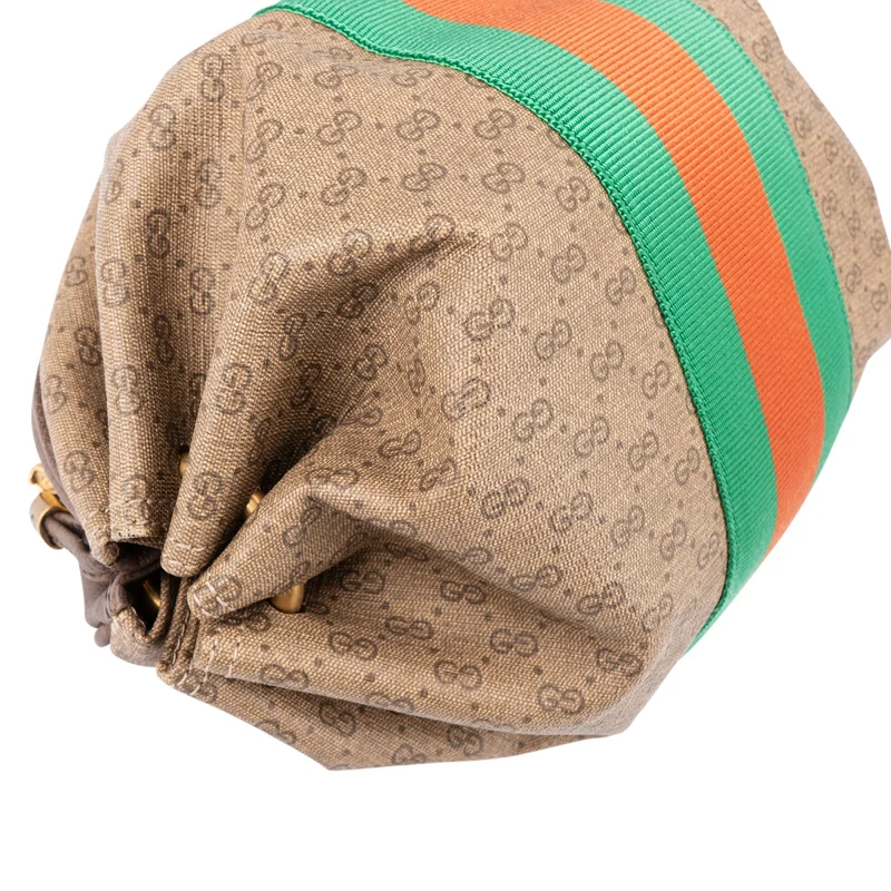 Gucci Monogram GG Supreme Canvas Butterfly Web Crossbody Bag
