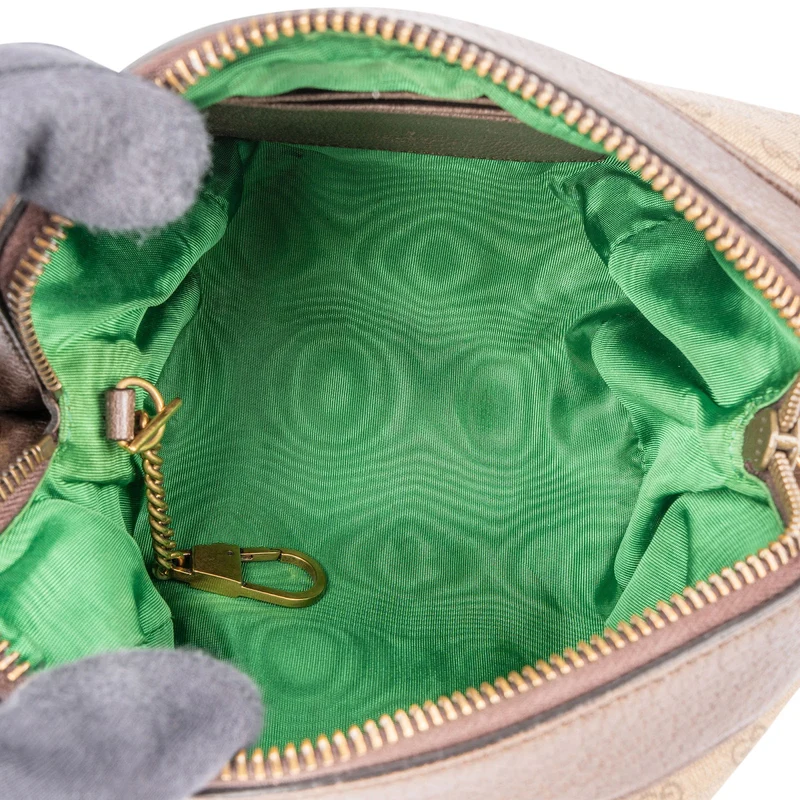 Gucci Monogram GG Supreme Canvas Butterfly Web Crossbody Bag