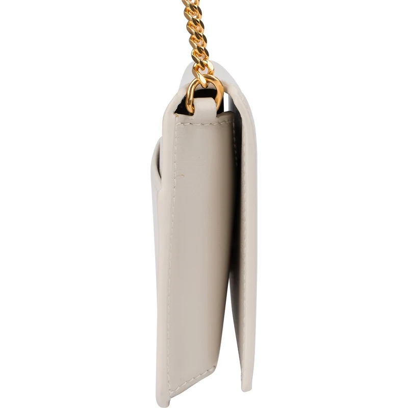 Saint Laurent Grey Smooth Leather Kate Wallet On Chain Crossbody Bag