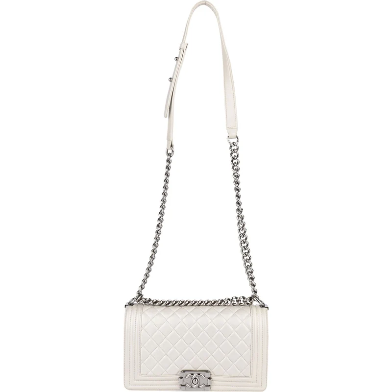 Chanel Quilted Calfskin Boy Single Flap Crossbody Bag