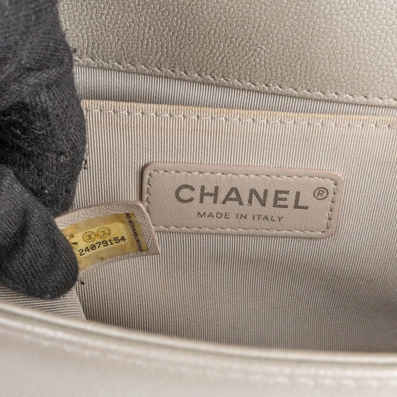 Chanel Quilted Calfskin Boy Single Flap Crossbody Bag