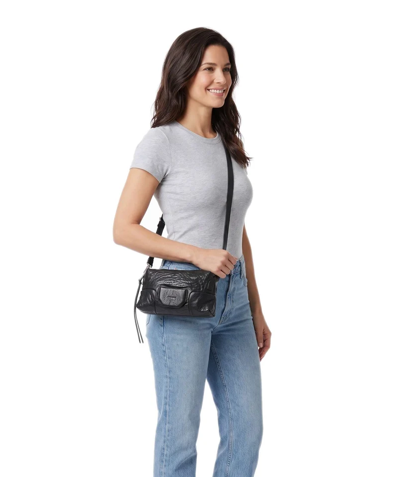 AllSaints Ares Micro Umhängetasche black/silver